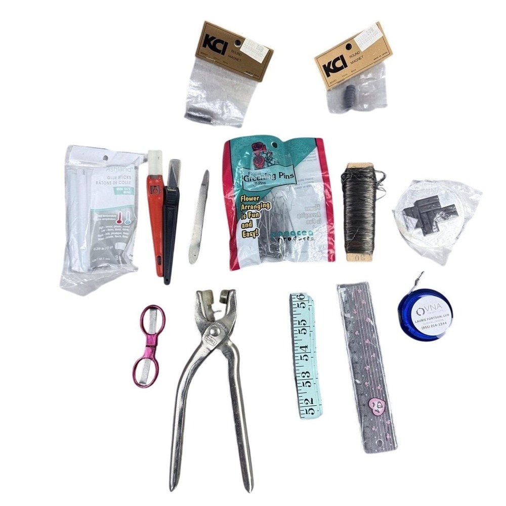 Ashland KCI Panacea Craft Lot Glue Sticks Magnets Greening Pins Wire Tools